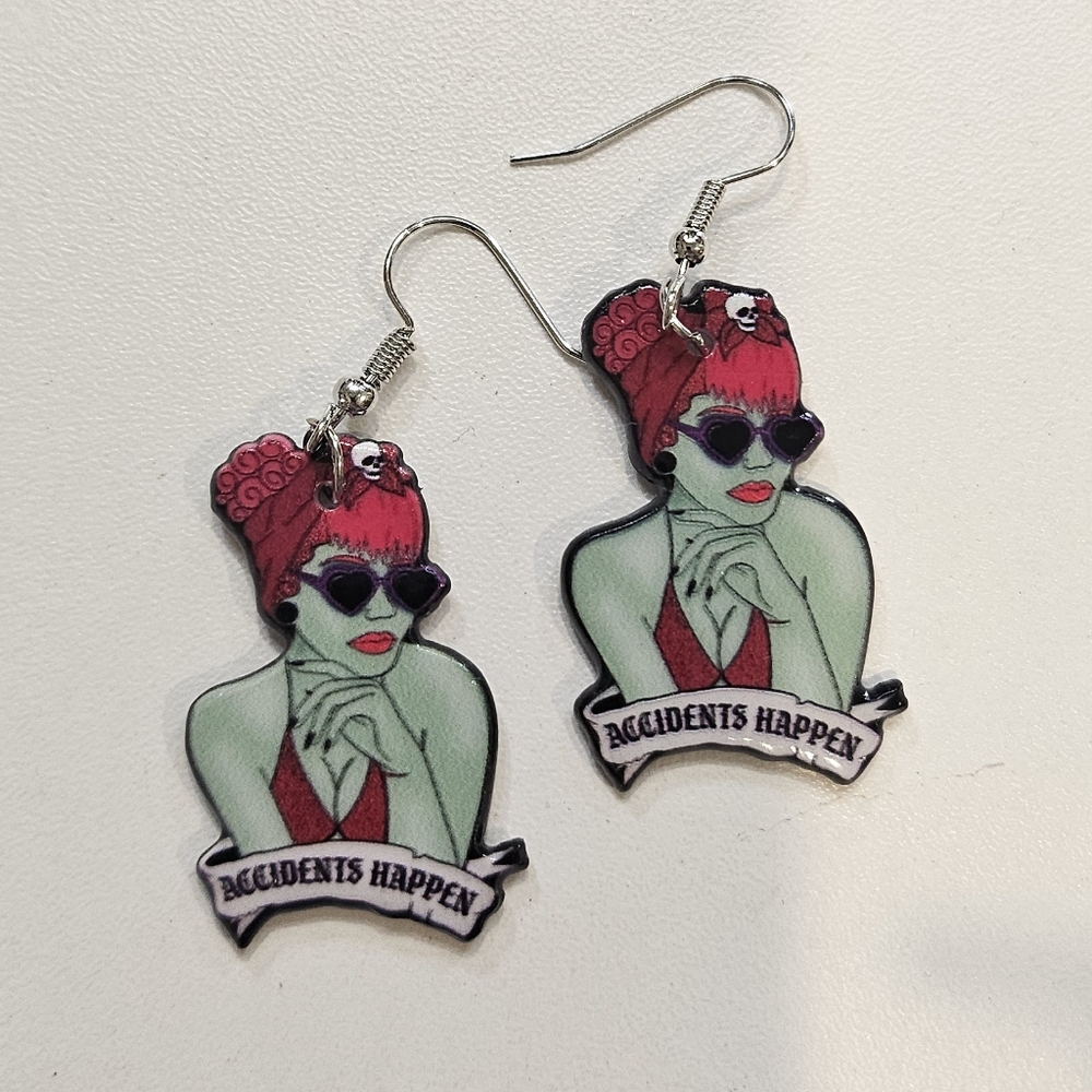Beetlejuice Inspired Earrings (dangles)